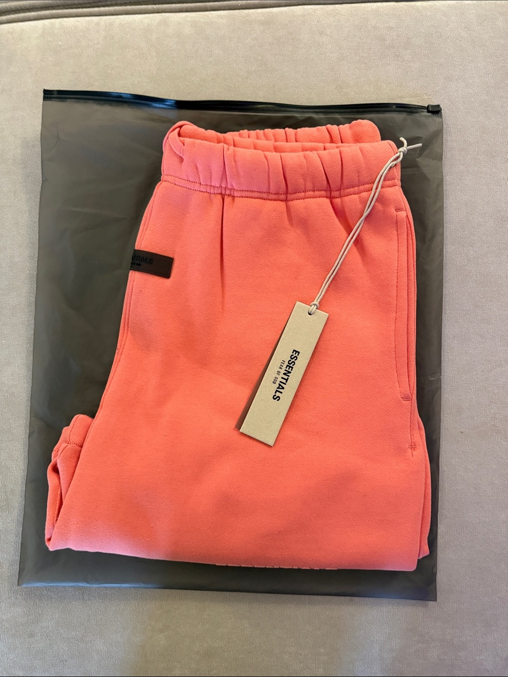 Essentials Men’s Coral Athletic Shorts with Elastic Waist
